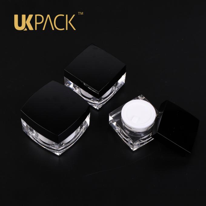 UKPACK διπλοτειχισμένο βάζο κρέμας σχεδίου PMMA 15ml 30ml 50ml μικρό πλαστικό καλλυντικό