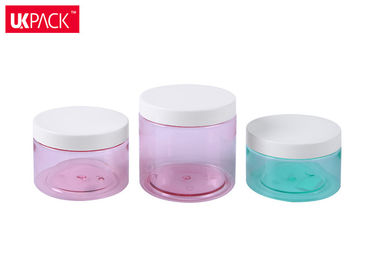 Frosted Clear Cosmetic Plastic Jars Big Size Facial Mask / Hiar Cream Jar UKC49