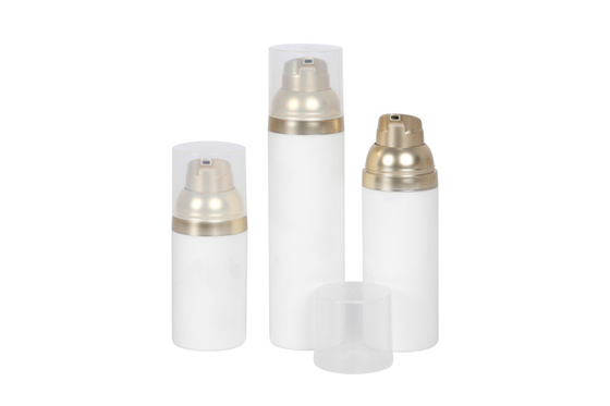 PP airless pump  bottle 30ml 50ml 75ml  Airless Dispenser Bottle With Clear Over-Cap