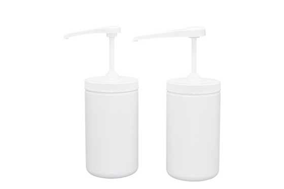 Food Grade PP Narrow Head Syrup Dispenser Pump With 960ml Plastic Container