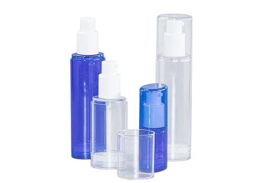 Skincare Lotion Essence Packaging Airless Pump Bottles Oval Shape 15ml 30ml 50ml