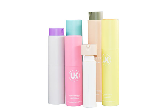 Refillable PP Custom Color Rotary Replaceable Airless Pump Bottles 30ml 50ml