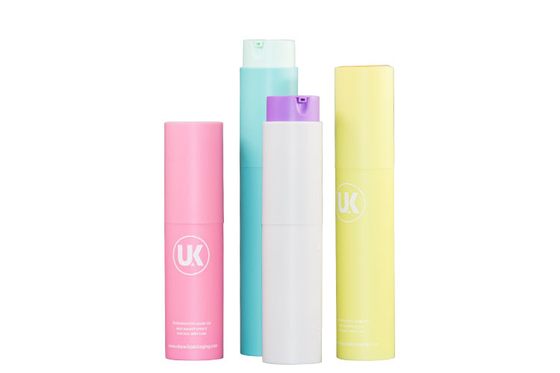 Refillable PP Custom Color Rotary Replaceable Airless Pump Bottles 30ml 50ml
