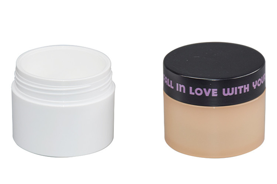 Plastic PP Double Layer Cream Jar 50g With White Lid