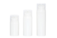 Customized Color Round 15ml / 30ml / 50ml Cosmetic Skincare Vacuum Bottle White PP Airless Bottle For Lotion/Serum/Cream/Foundation/Sunscreen uKA66