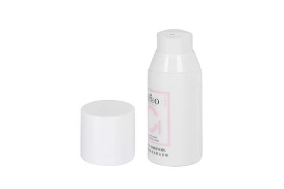 Round Airless Pump Bottle 30ml 50ml 75ml 100ml For Lotion Packaging