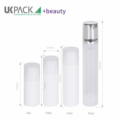 Empty Plastic PP Airless Pump Bottle 5ml 10ml 15ml 30ml For Skincare Lotion And Cream Packaging