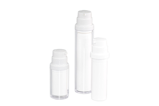 15ml 30ml 50ml Airless Pump Container Left Right Lock No Covers Attractive Packaging For Cosmetics