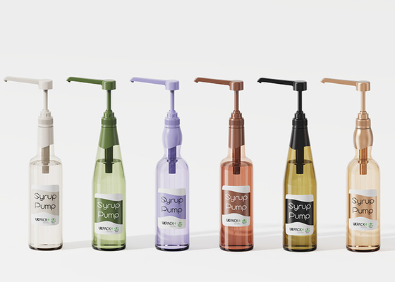 Round Push-Head Dispenser Pump For Food Syrup