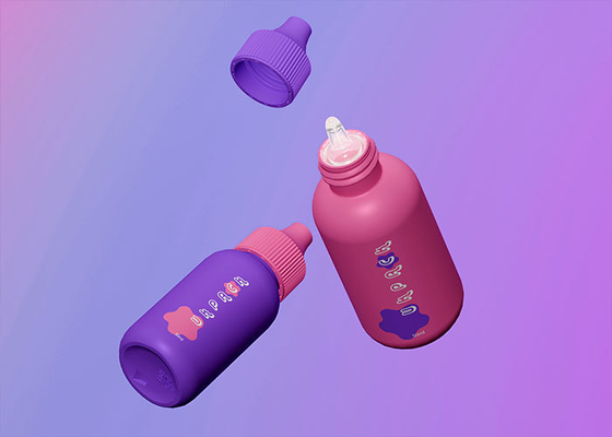 PE Cosmetic Empty Squeeze Bottle 30ml 50ml Customizable