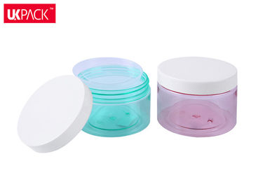 Frosted Clear Cosmetic Plastic Jars Big Size Facial Mask / Hiar Cream Jar UKC49