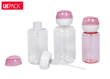 Push Down Empty Nail Polish Remover Pump Dispenser Cosmetic Transparent Bottle 200ml