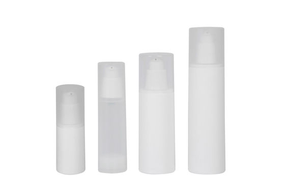 White PP Cream Airless Pump Bottle  Transparent Lotion 15ml 30ml 60ml 80ml Cosmetic Packaging  Eye  Hand  Face UKA20