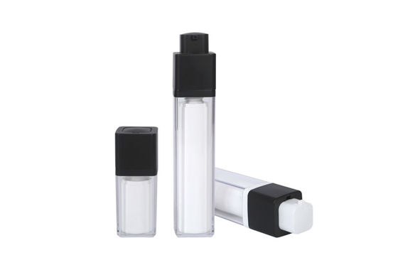 Double Layer Square Acrylic PP 15ml 30ml 50ml Airless Pump Packaging Cosmetic Bottle