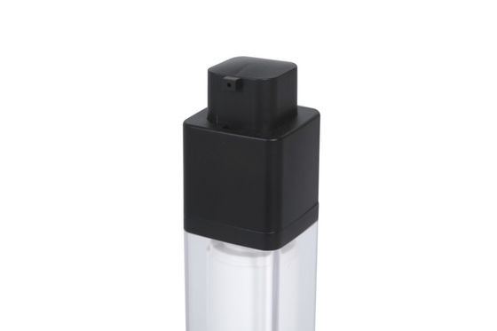 Double Layer Square Acrylic PP 15ml 30ml 50ml Airless Pump Packaging Cosmetic Bottle