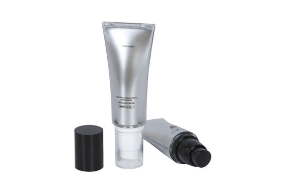 30mm OD 145mm Height Acrylic Airless Pump Tube Cosmetic Packaging Eye Cream for BB/CC Cream