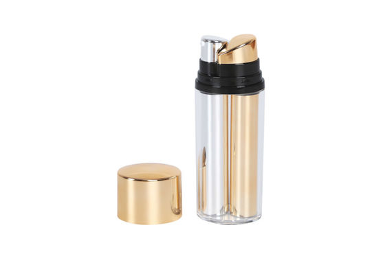 Customized Acrylic Sun Protection Airless Bottle Cosmetic Packaging Pump Double Chamber  Bottle