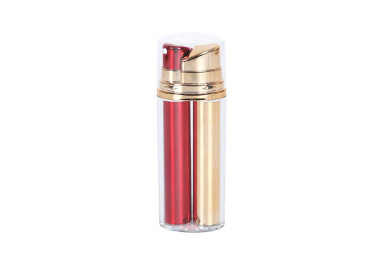 Customized Acrylic Sun Protection Airless Bottle Cosmetic Packaging Pump Double Chamber  Bottle