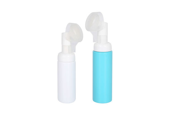 Silicone Brush 50ml 70ml PET Plastic Foam Pump Dispenser Bottle Face cleaning