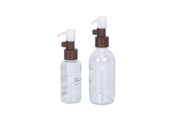BPA Free Transparent 60ml 120ml PET Makeup Remover Bottle Cleaning Oil Bottle