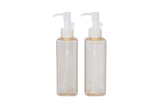 Customized Color PET 180ml Palstic 174mm Makeup Remover Pump Bottle Oil Container