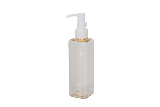 Customized Color PET 180ml Palstic 174mm Makeup Remover Pump Bottle Oil Container