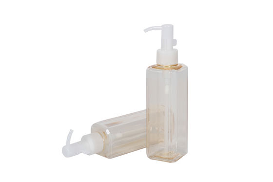 Customized Color PET 180ml Palstic 174mm Makeup Remover Pump Bottle Oil Container