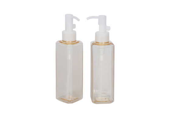 Customized Color PET 180ml Palstic 174mm Makeup Remover Pump Bottle Oil Container