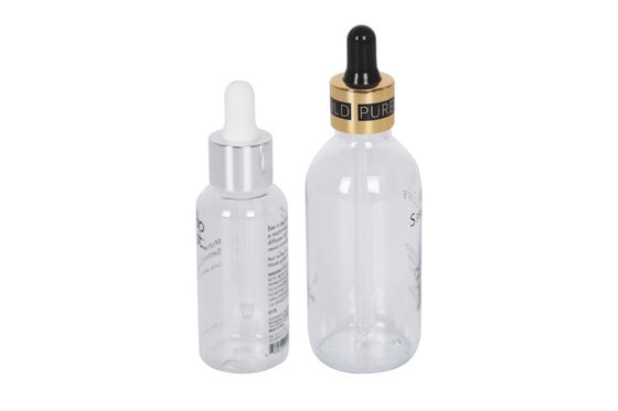 Transparent PET 60ml 120ml Essential Hair Oils Dropper Bottle For Aromatherapy