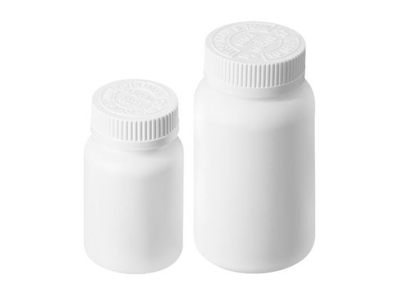 Empty White / Red PE 250ml Plastic Vitamin Bottles With PP CRC Cap Pill Storage Container Bottle