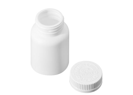 Empty White / Red PE 250ml Plastic Vitamin Bottles With PP CRC Cap Pill Storage Container Bottle