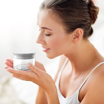Transaprent Color PET Skin Care 150g Cream Lotion Container Od 74mm Body Cream Jar Sleeping-mask Aluminum Lid