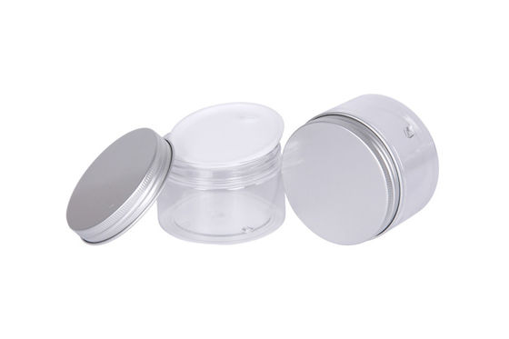 4oz Plastic PET Hair Mask Film Conatiner OD 73mm Face Cream Cosmetic Jar With Sliver Lid Aluminum Lid