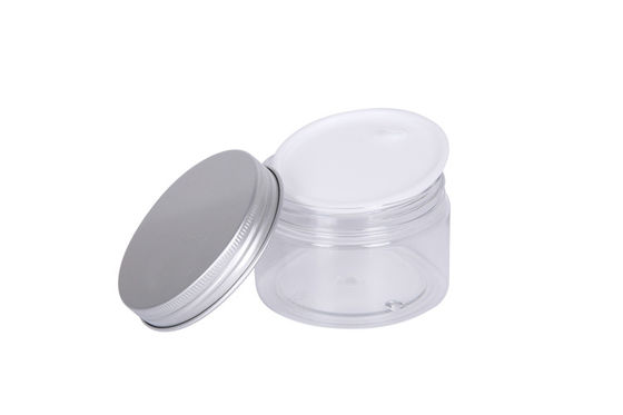 4oz Plastic PET Hair Mask Film Conatiner OD 73mm Face Cream Cosmetic Jar With Sliver Lid Aluminum Lid
