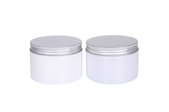 300g Leak Proof PET 65mm Cosmetic Cream Hair Jars With Silver Lid