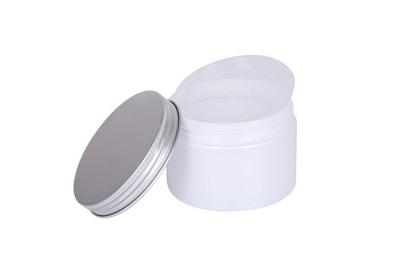 300g Leak Proof PET 65mm Cosmetic Cream Hair Jars With Silver Lid