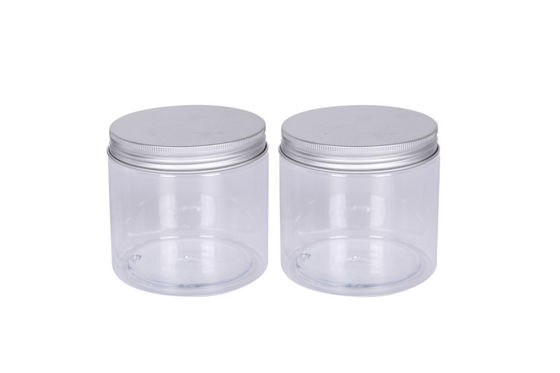 Big Capacity 500g Face Body Cream Jars PET Transparent Color 89mm Height