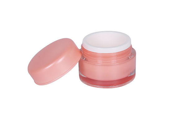 Acrylic Round Clear 5g Mini Cosmetic Containers Od 32mm For Trial Packaging