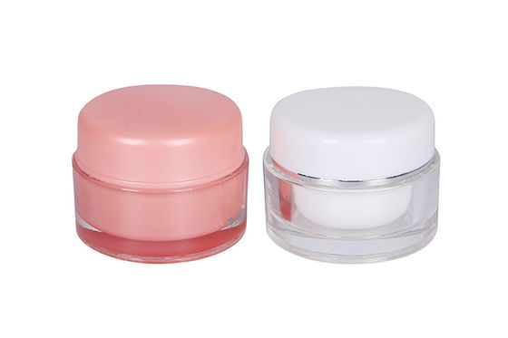 Acrylic Round Clear 5g Mini Cosmetic Containers Od 32mm For Trial Packaging