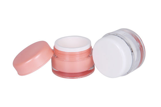 Acrylic Round Clear 5g Mini Cosmetic Containers Od 32mm For Trial Packaging
