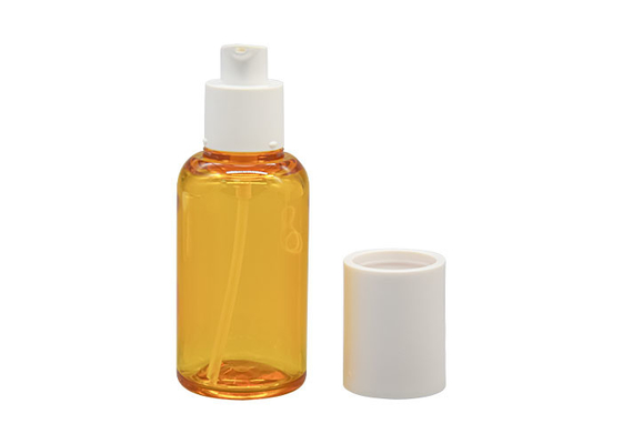 80ml 100ml Orange PETG Makeup Remover Hair Oil Bottle OD 45mm