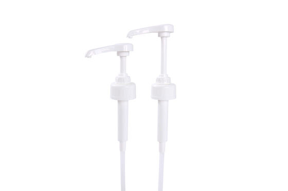 Food Grade PP Syrup Dispenser TUV Pump For Plastic Bottle 5/8/10cc Dosage 38-410 Closure Size