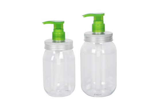350ml 450ml 650ml Pump Sanitizer Bottle Transparent PET 2.0cc Foam Soap Aluminum Lid