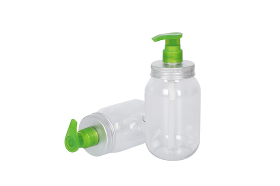 350ml 450ml 650ml Pump Sanitizer Bottle Transparent PET 2.0cc Foam Soap Aluminum Lid