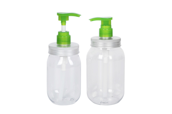 350ml 450ml 650ml Pump Sanitizer Bottle Transparent PET 2.0cc Foam Soap Aluminum Lid