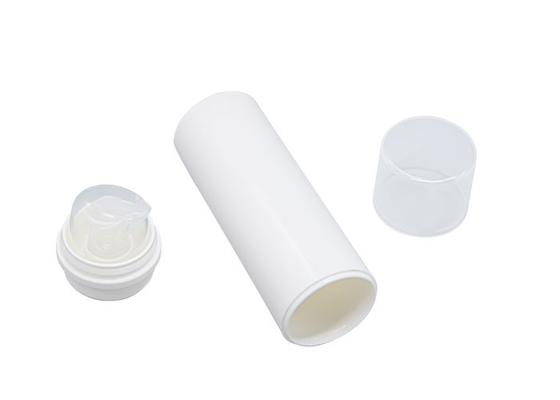 Round allplastic  Pp Airless Pump Bottle 15ml 30ml 50ml  Mono airless pump bottle dispenser