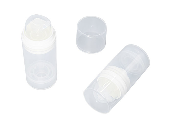 Round allplastic  Pp Airless Pump Bottle 15ml 30ml 50ml  Mono airless pump bottle dispenser