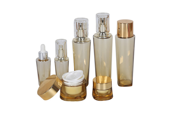 Gradient Color PETG 50ml 150ml 200ml Lotion Toner Bottle 15g 50g Cream Jar Cosmetic Skincare suit Set