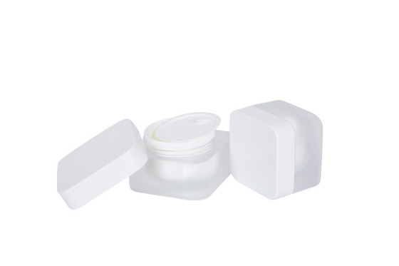 Acrylic Square 15/30/50ml Face Moisturizer Bottle Matte White lotion toner Family Skin Suit