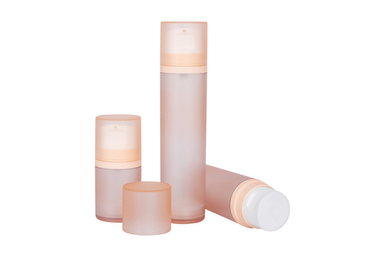 AS 50ml Clear Plastic Cylinder Bottle With Airless Pump Overcap